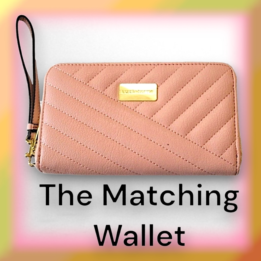 Liz Claiborne Pink Quilted Satchel and Wallet NWT & NWOT - Picture 12 of 15